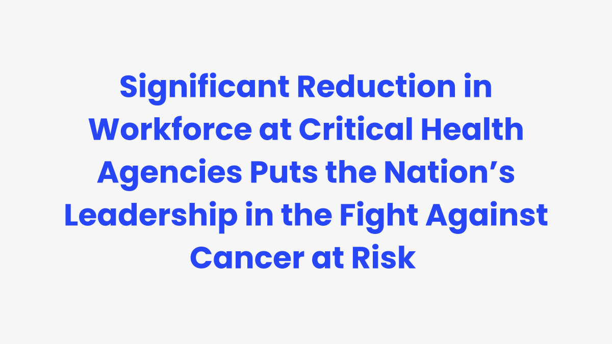 American Cancer Society Cancer Action Network (@acscan) on Twitter photo "Cuts to the HHS workforce haveĀ the potential to dismantle the critical government infrastructure that has played a pivotal role in cancer survivorship for 18 million individuals who are alive today in the US resulting in more suffering from cancer nationwide." -
<a href="/LLacasseACSCAN/">Lisa Lacasse</a> "Cuts to the HHS workforce haveĀ the potential to dismantle the critical government infrastructure that has played a pivotal role in cancer survivorship for 18 million individuals who are alive today in the US resulting in more suffering from cancer nationwide." -
<a href="/LLacasseACSCAN/">Lisa Lacasse</a>