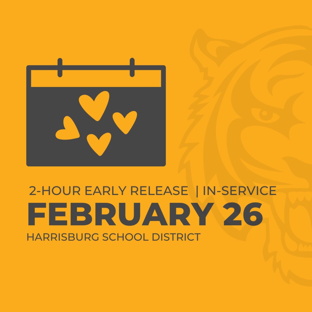 A reminder there will be a 2 Hour Early Release on Wednesday, February 26.