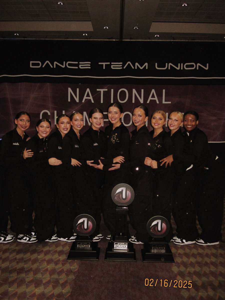 DTU NATIONALS 2025 🏆🖤

LYRICAL
🏆2ND PLACE VARSITY LYRICAL

JAZZ 
🏆4TH PLACE LARGE VARSITY JAZZ

HIP HOP
🏆9TH PLACE LARGE VARSITY HIPHOP