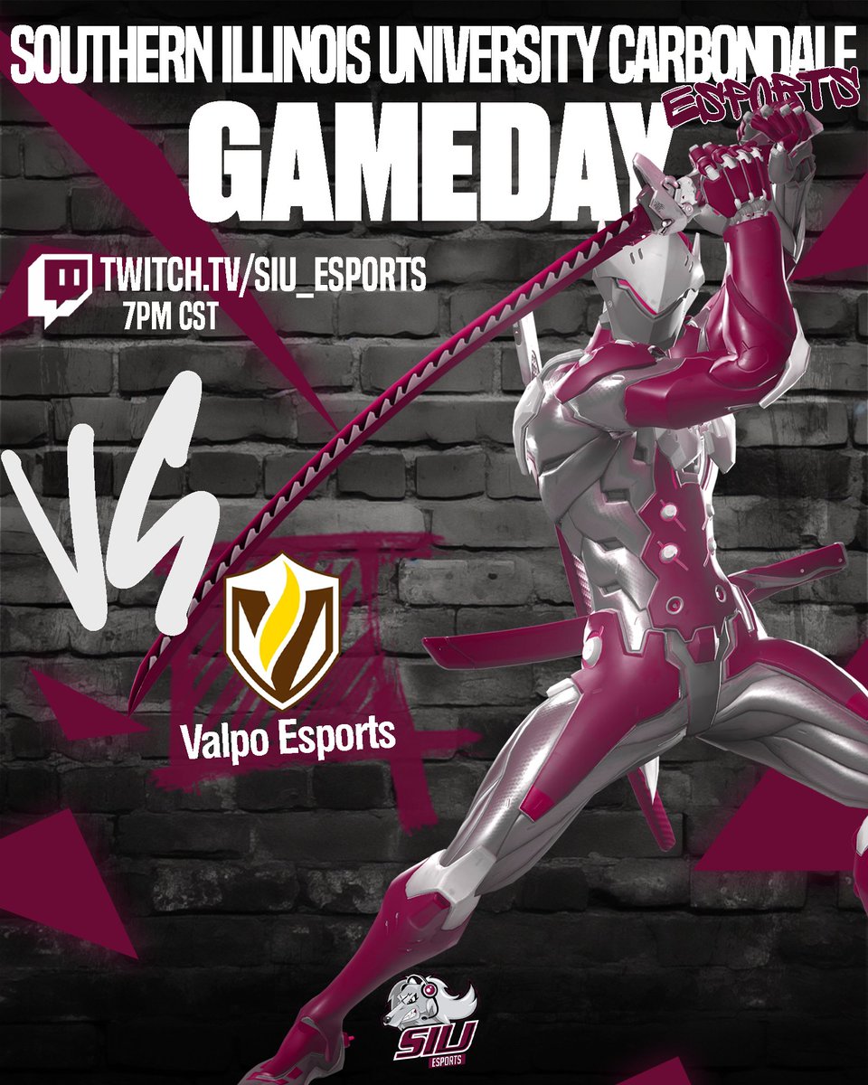 Tune in tonight at 7pm as our Overwatch team takes on Valpo Esports!

twitch.tv/siu_esports