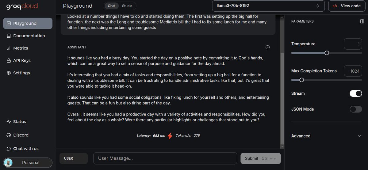 MichaelTobijah's tweet image. groq is another one