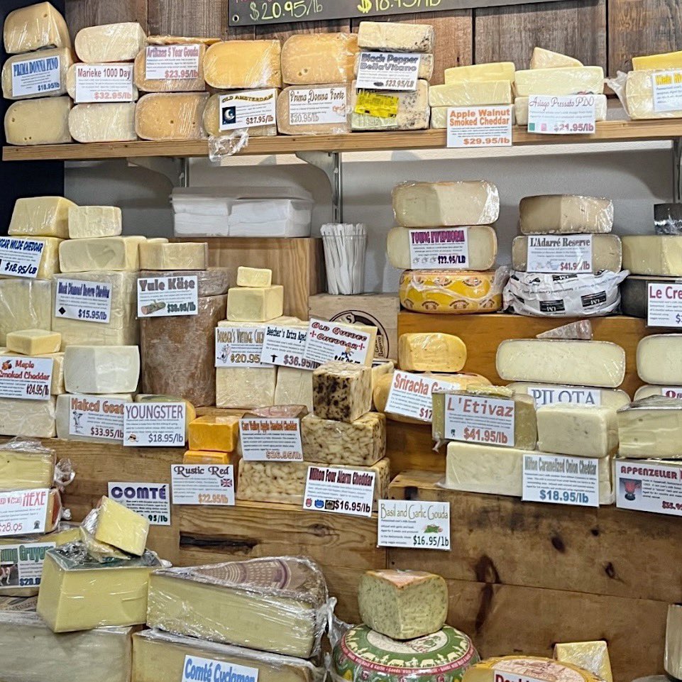 TheCheeseShop1's tweet photo. Can you get enough of all this cheese?! 🧀 Yeah, we can’t either! 😉 https://t.co/EY7HDgVURL