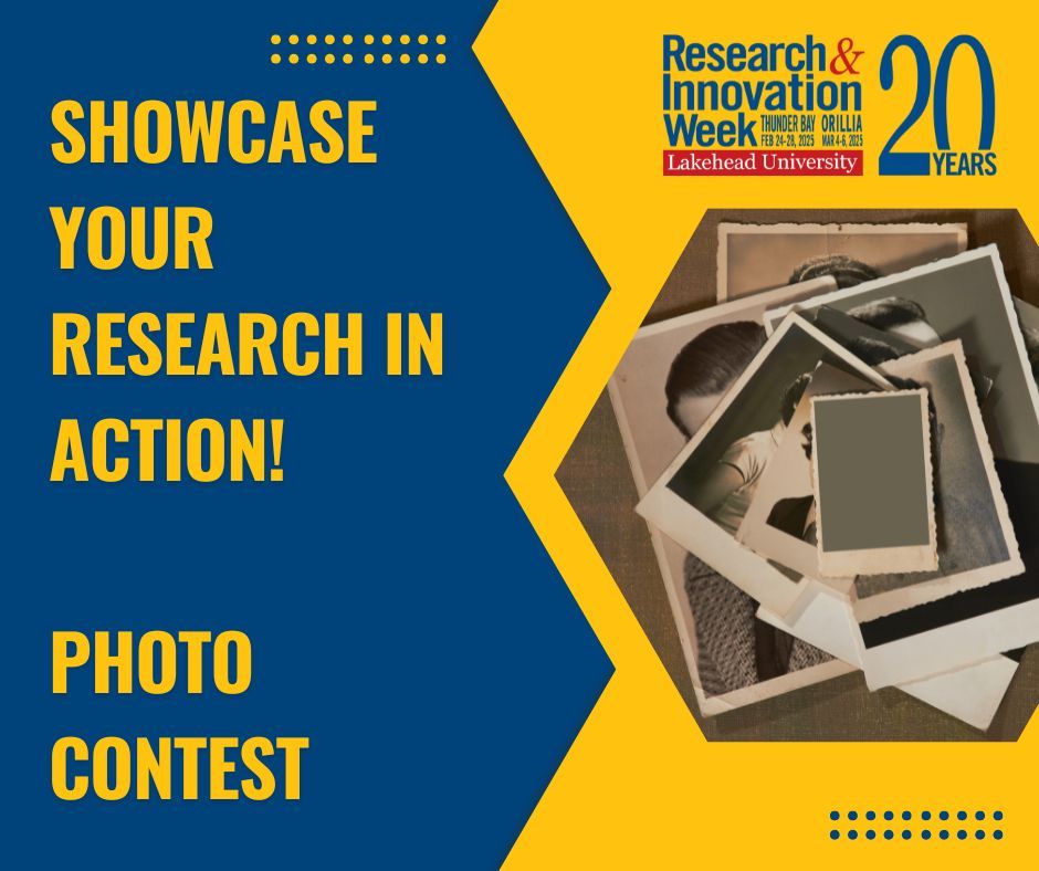📸 Showcase Your Research! 🎉 <a href="/mylakehead/">Lakehead University</a>'s #RIWeek2025 by sharing your best research photos! Whether it’s fieldwork, lab work, or creative projects—let’s highlight research in action.

🏆 Win up to $150! in prizes
🗓 Deadline: Feb 23, 2025
📤 buff.ly/4gQnt0S