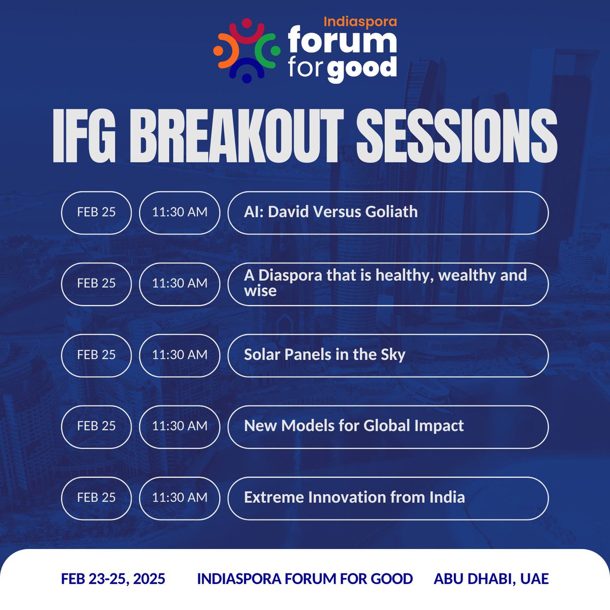 The Indiaspora Forum For Good will feature a number of Breakout Sessions. This list is subject to change. We will continue to update the Sessions, speakers and time on our Forum For Good Website. Our morning Breakout Sessions on Day 2 will include:

“AI: David vs. Goliath”