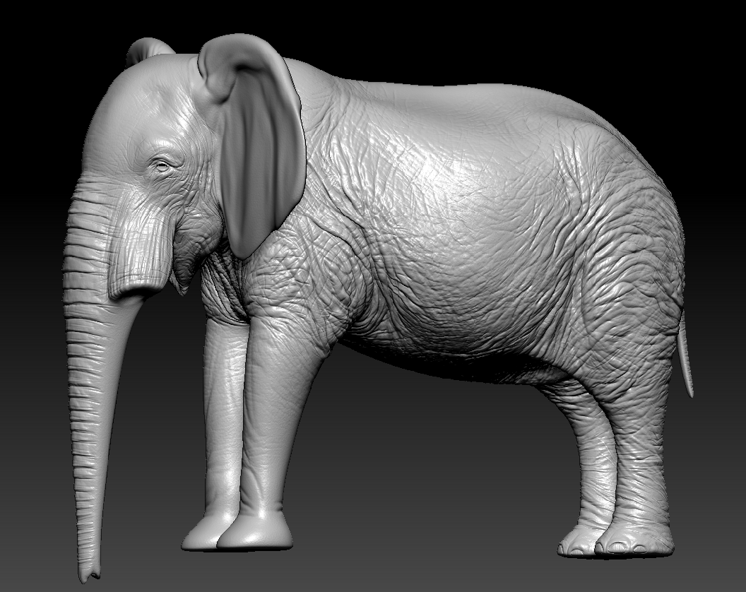 African Bush Elephant for
<a href="/WildSavannaGame/">Wild Savanna Game</a> I had so much fun in the stream of today!

#elephant #b3d #sculpture #ROBLOX #zbrush