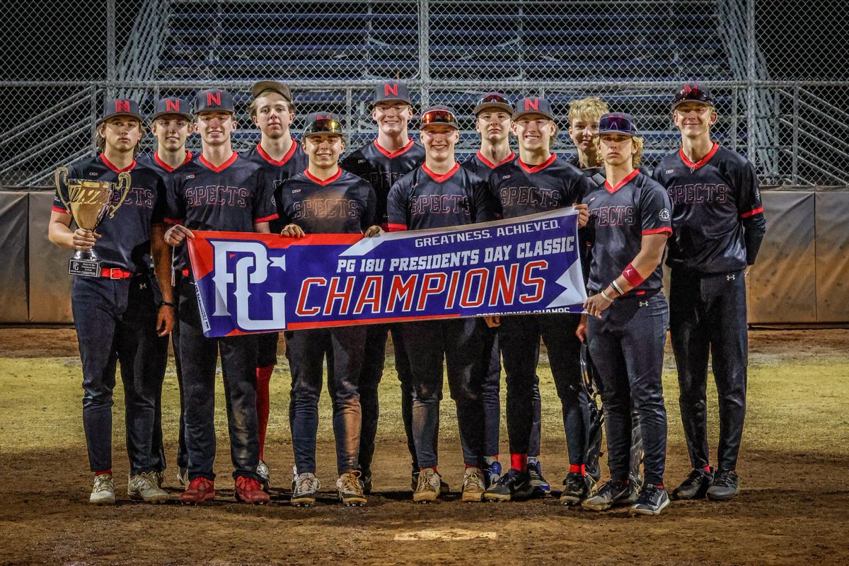Nebraska Prospects Baseball Club (@prospects_ne) on Twitter photo Congrats to the 2027 Scout team as they won the 18u division of the <a href="/Pg_Nevada/">Perfect Game Nevada</a> President's Day Tournament in Las Vegas by going 6-0. Congrats to the 2027 Scout team as they won the 18u division of the <a href="/Pg_Nevada/">Perfect Game Nevada</a> President's Day Tournament in Las Vegas by going 6-0.