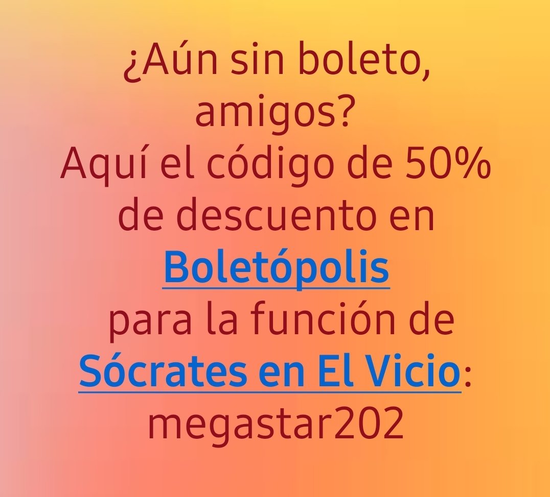 ro_teatro's tweet image. Tenemos una cita con SÓCRATES MEGA STAR mañana jueves 20 de Febrero 9:30 pm en @elvicioteatro ¡Única función!
Accesos disponibles en #boletópolis.
Nos vemos en el #cabaret
#QueVivaElVicio #teatro #monólogo #musical #filoheleno #griego #filosofía