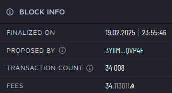 Urthoo's tweet image. 34K outer transactions in Algorand block #47358864, no inners involved.
allo.info/block/47358864