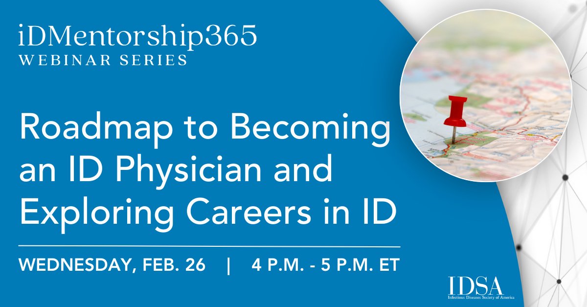 Join us next Wed. Feb. 26 at 4pm ET for a webinar on careers in ID, feat. The Roadmap to Becoming an ID Physician, an interactive guide designed to support aspiring ID professionals at every stage.

Register: bit.ly/3EKn96B