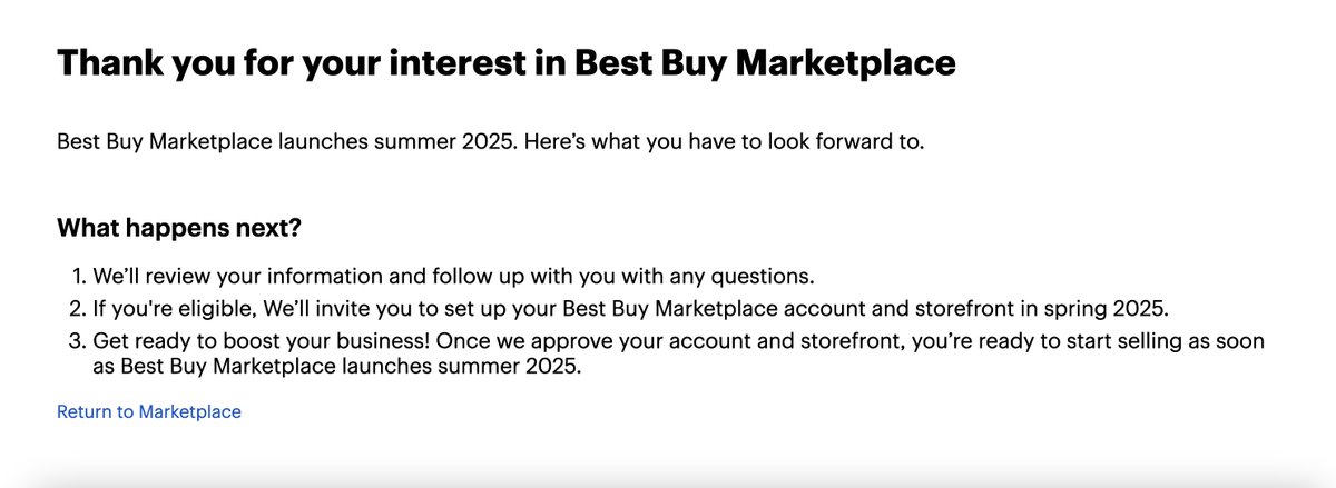 I just submitted my application for Best Buy Marketplace, launching in summer 2025! This is going to be a huge opportunity for sellers, just like Walmart has become after Amazon FBA. Exciting things ahead