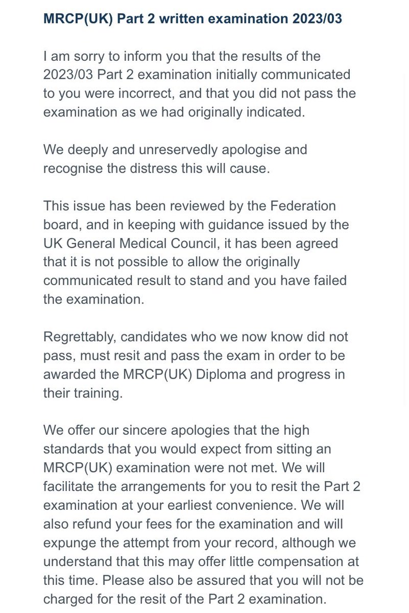 Katherine Chin (@katherinechin18) on Twitter photo I’ve finished crying about this and now I’m just full of rage.
How can you do this <a href="/MRCPUK/">MRCPUK Examinations</a>? I don’t understand. What do you mean your auditing processes found an error? 1.5 years later?!
A refund and a free booking for a resit is not enough. Show us what went wrong 😩
(n/?) I’ve finished crying about this and now I’m just full of rage.
How can you do this <a href="/MRCPUK/">MRCPUK Examinations</a>? I don’t understand. What do you mean your auditing processes found an error? 1.5 years later?!
A refund and a free booking for a resit is not enough. Show us what went wrong 😩
(n/?)