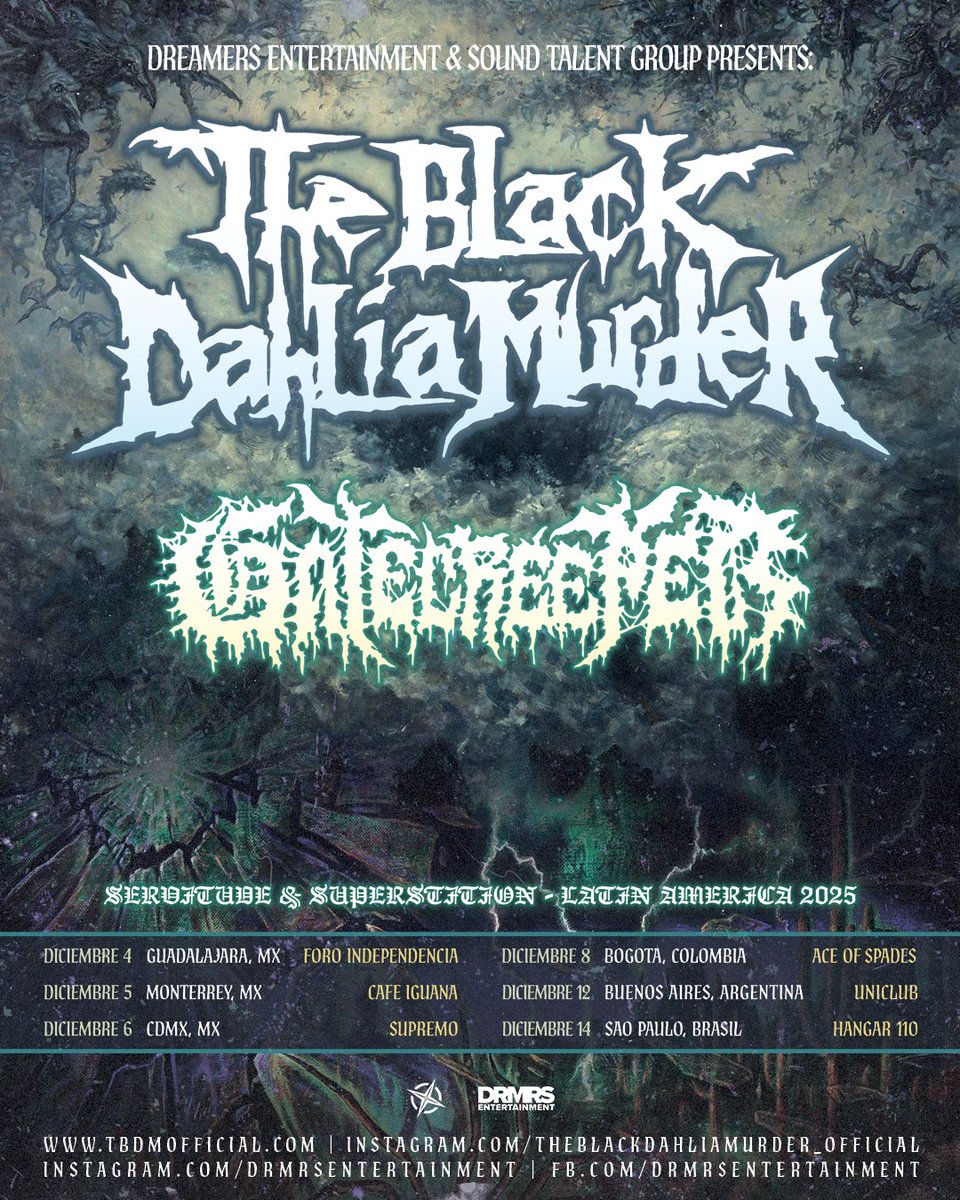 Latin America with <a href="/bdmmetal/">The Black Dahlia Murder</a> in December!