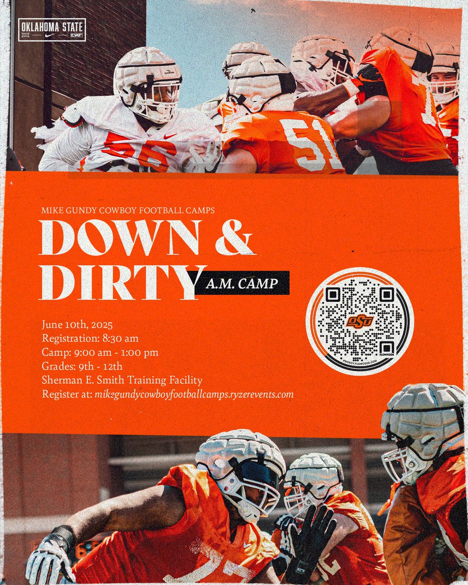 Thank you <a href="/CoachZAllen/">Zach Allen</a> for the invite to the Cowboys Down and Dirty Lineman Camp. I am registered and looking forward to the great time with the Pokes!
<a href="/CoachSwanson48/">David Swanson</a> @CoachSullyNCSA