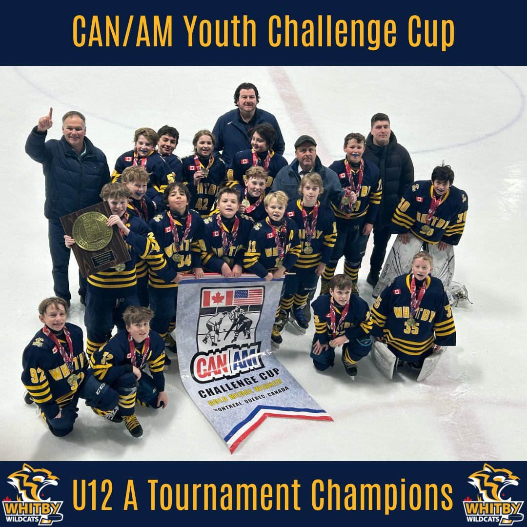 Congratulations to our U12 A Blue team, who finished the CAN/AM Youth Challenge Cup in Montreal this past weekend with a victory over the North Jersey Avalanche in the Championship game!🥇 Well done to everyone involved! #WMHA