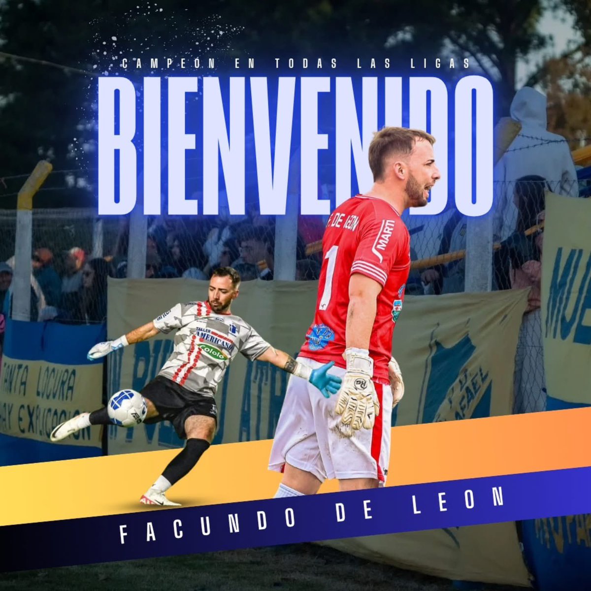 Bienvenido Facu 🙌

Nuevas manos se suman al plantel para este 2025 🙌
El arquero de amplia trayectoria en el fútbol maragato, con pasaje por San Rafael años atrás y en la selección de San José interior es nueva alta para éste 2025 🤜🤛

Bienvenido nuevamente al club Facu
💛💙