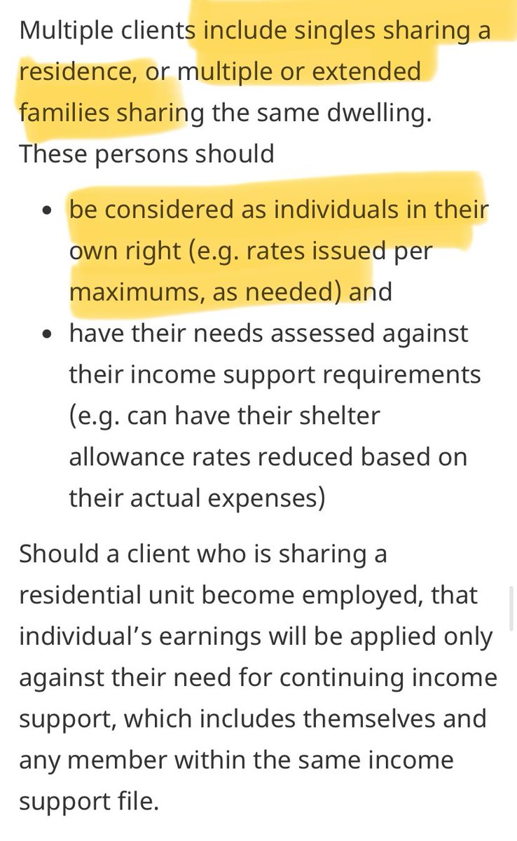 HoCStaffer's tweet image. Further on this, singles or multiple &amp;amp; extended families sharing a unit are considered as "individuals" &amp;amp; get up to the maximum. So shaking up a bunch of singles or two families pays off.