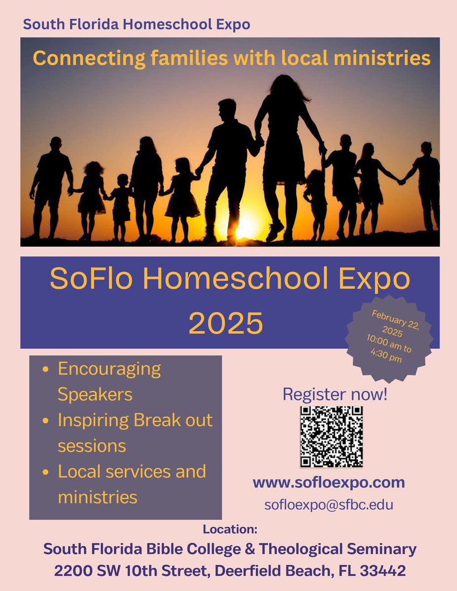 KatieLaneFL's tweet image. Excited to hear encouraging speakers and be a first time vendor at the South Florida Homeschool Expo. There is still time to register and join us this Saturday!
sofloexpo.com
#soflo2025 #homeschool #expo #aspireadvocateanchor #faithfamilyfreedom #community
