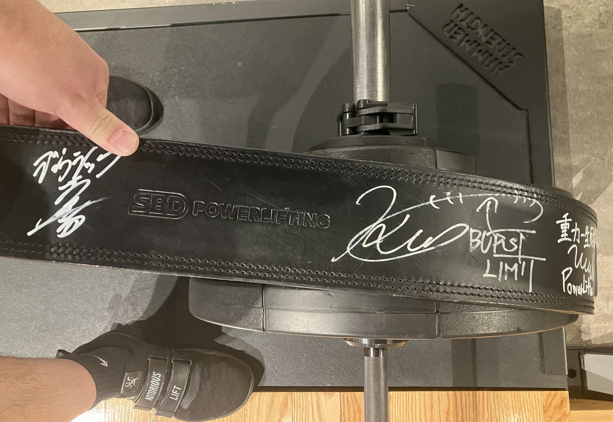 ジュラシック木澤トレーニングベルトサイン入り