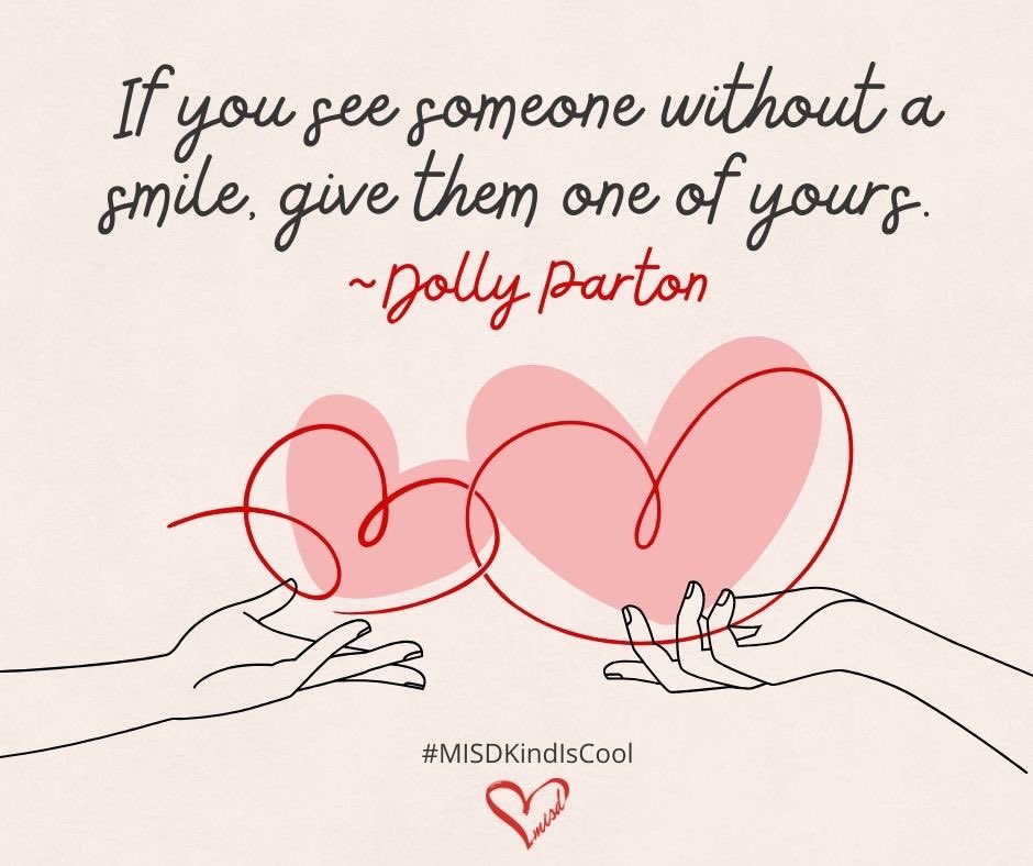 Make Kindness the Norm! ❤️
Say something kind to three people today!
#KindnessStartsWithYou #MISDKindIsCool