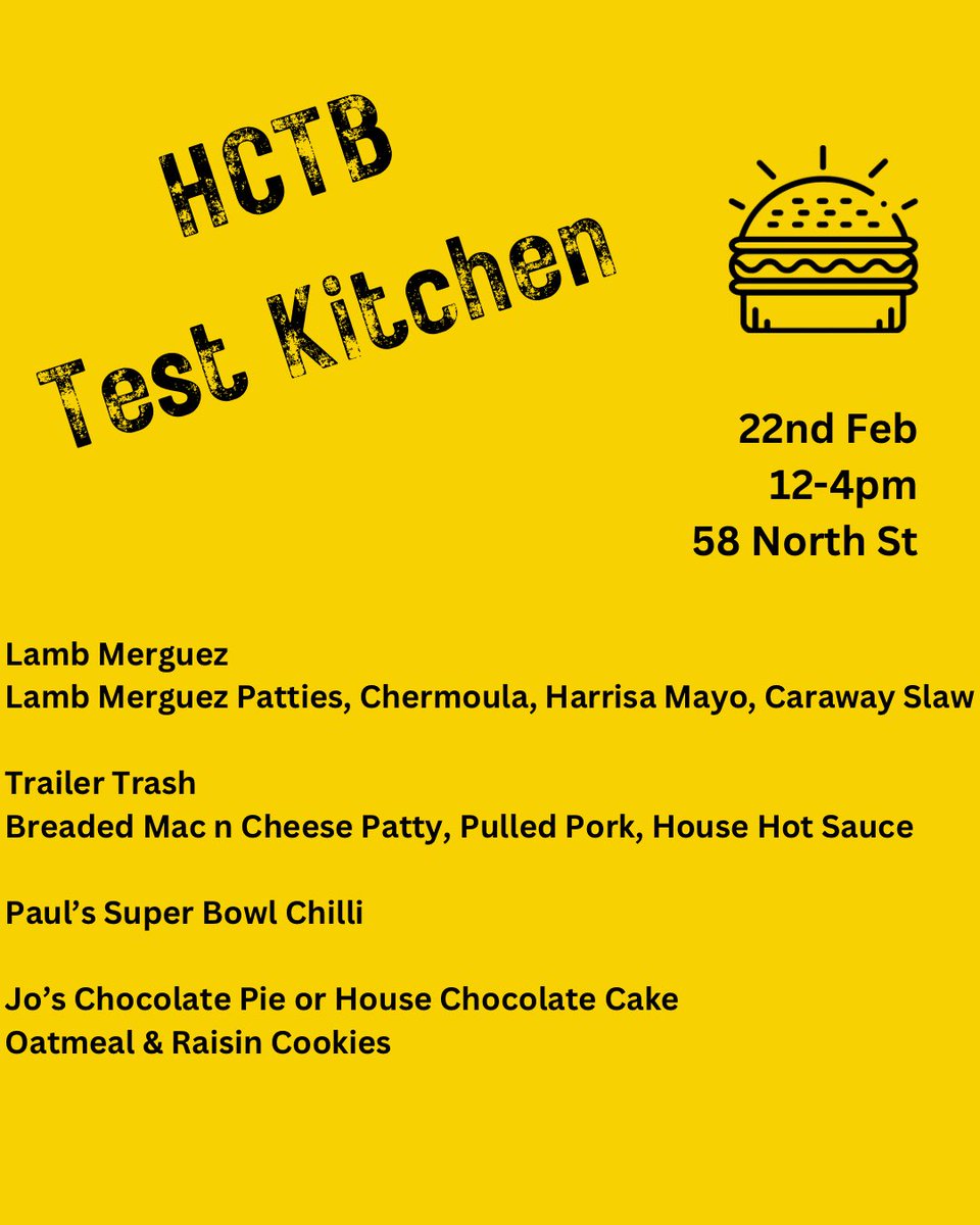 thebuncometh's tweet photo. There’s another #TestKitchen happening this week! Saturday 12–4pm on North Steet. Look for the yellow banners!!! https://t.co/HxcNChn6cL