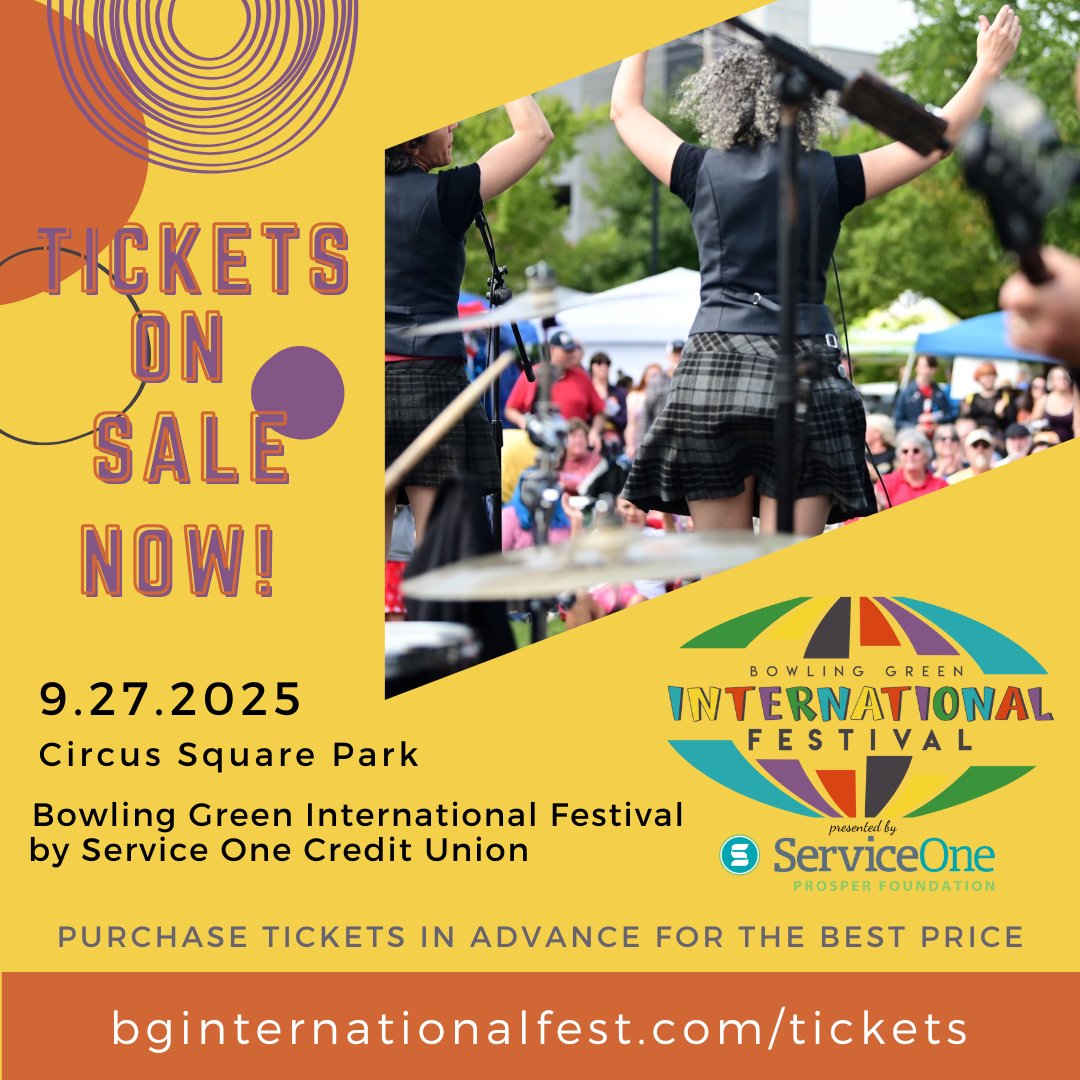bginternational's tweet image. Tickets are ON SALE NOW for #BGIFbySOCU2025! Join us Saturday, September 27, 2025 at Circus Square Park for a day of music, dance, food, and cultural celebration. Purchase tickets online for half the door price! Learn more at BGInternationalFest.com/Tickets  #Tickets
