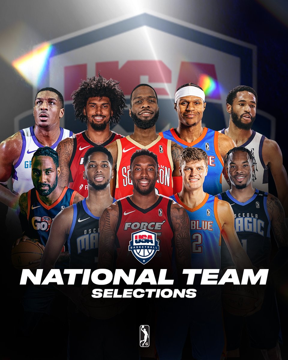 NBA G League (@nbagleague) on Twitter photo Congrats to these 10 G Leaguers, who will represent <a href="/usabasketball/">USA Basketball</a> in the upcoming <a href="/AmeriCup/">FIBA AmeriCup</a> Qualifiers window.
Robert Baker, <a href="/OsceolaMagic/">Osceola Magic</a>
Jalen Crutcher, <a href="/GleagueSquadron/">Birmingham Squadron</a>
Miller Kopp, <a href="/okcblue/">OKC BLUE</a>
Nassir Little, <a href="/SFSkyforce/">Sioux Falls Skyforce</a>
Rube Nembhard Jr., <a href="/CapitalCityGoGo/">Capital City Go-Go</a>
Jaylen Nowell, Congrats to these 10 G Leaguers, who will represent <a href="/usabasketball/">USA Basketball</a> in the upcoming <a href="/AmeriCup/">FIBA AmeriCup</a> Qualifiers window.
Robert Baker, <a href="/OsceolaMagic/">Osceola Magic</a>
Jalen Crutcher, <a href="/GleagueSquadron/">Birmingham Squadron</a>
Miller Kopp, <a href="/okcblue/">OKC BLUE</a>
Nassir Little, <a href="/SFSkyforce/">Sioux Falls Skyforce</a>
Rube Nembhard Jr., <a href="/CapitalCityGoGo/">Capital City Go-Go</a>
Jaylen Nowell,