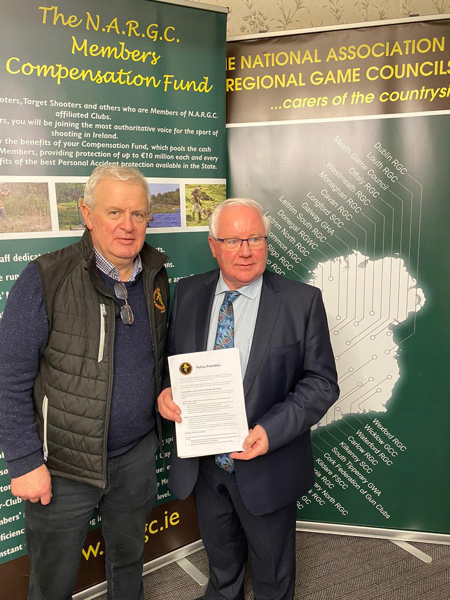 We had a very successful meet and greet in Buswells Hotel near Dáil Éireann today.  Over 30 TDs and senators called in for a chat with our Chairman John Butler and Vice Chairman Dan Curley.  Part of our post election follow-up all pertinent issues were discussed.. I attach a