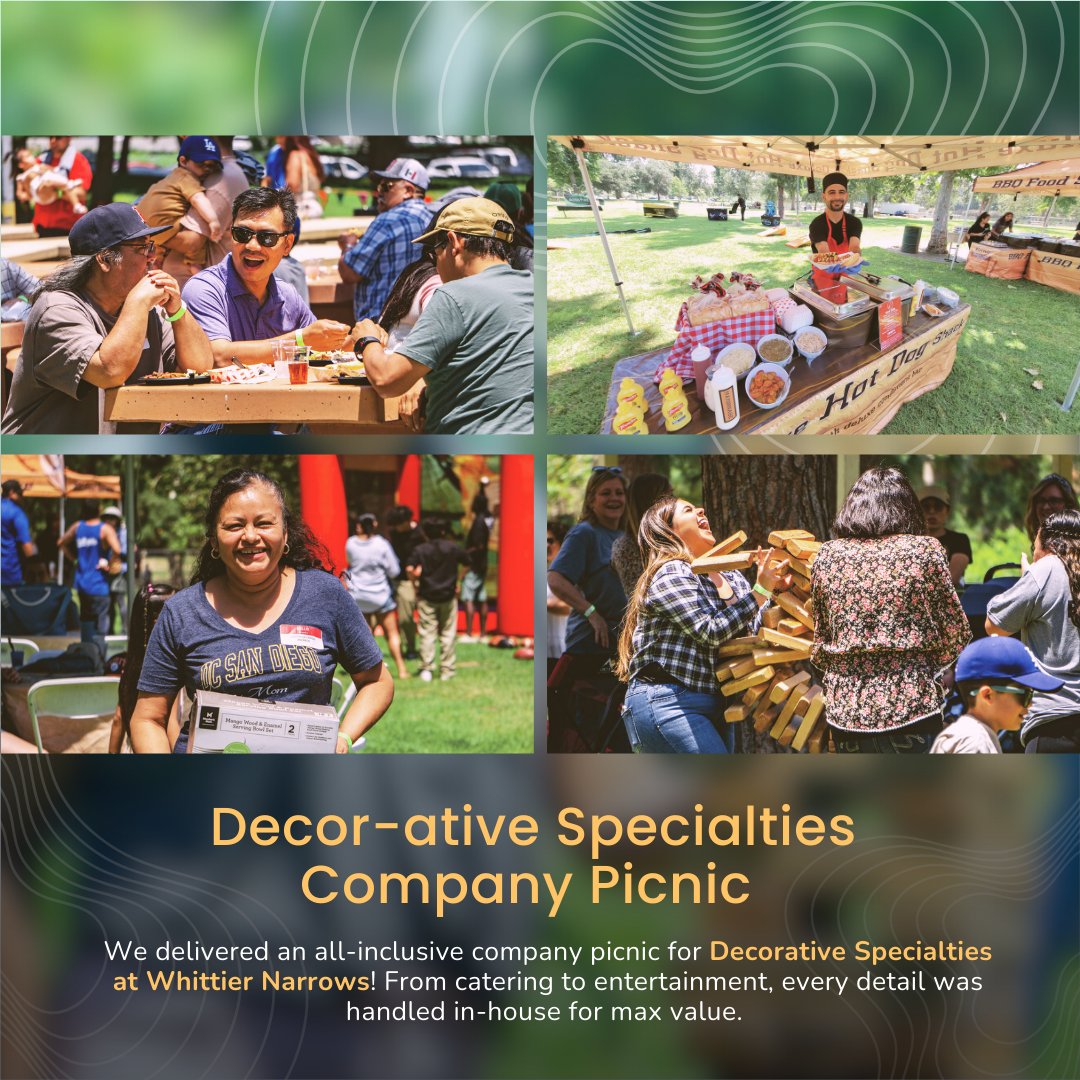 InteractEvent's tweet photo. Decorative Specialties' picnic was a blast! 🎉🎶 All-inclusive &amp; all fun—see for yourself! 👉 https://t.co/iTzSkc8jKf ✨

#CompanyPicnic #WhittierNarrowsPark  #CAEvent #DecorativeSpecialties #TeamBuilding #FamilyPicnic #EventCatering #FoodCatering #InteractiveEvent #FamilyGames https://t.co/EX2Hn9xYZe