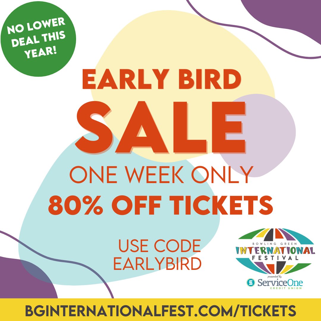 bginternational's tweet image. Early Bird Special one week only (until Noon on 2/26)! First 100 tickets sold are 80% OFF- use promo EARLYBIRD at checkout. There will be no lower deal all year!  BGInternationalFest.com/tickets Let your friends know about this awesome deal. #EarlyBird Festival takes place 9/27.25
