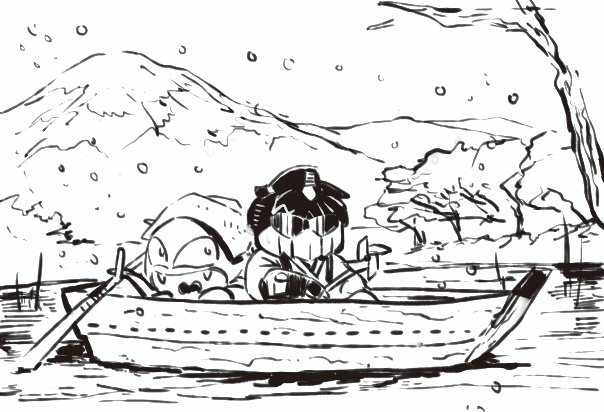 「桜はまだかねえ、なぁ?八よ」 