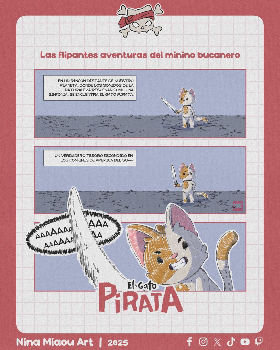 PirateCatComic's tweet image. Pequeño cómic bonus: