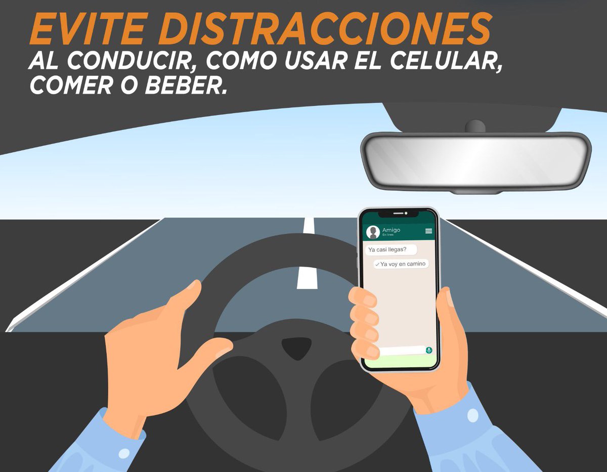 Policia_HMO's tweet image. ¡ No te distraigas al manejar! 

La seguridad al conducir es responsabilidad de todos.