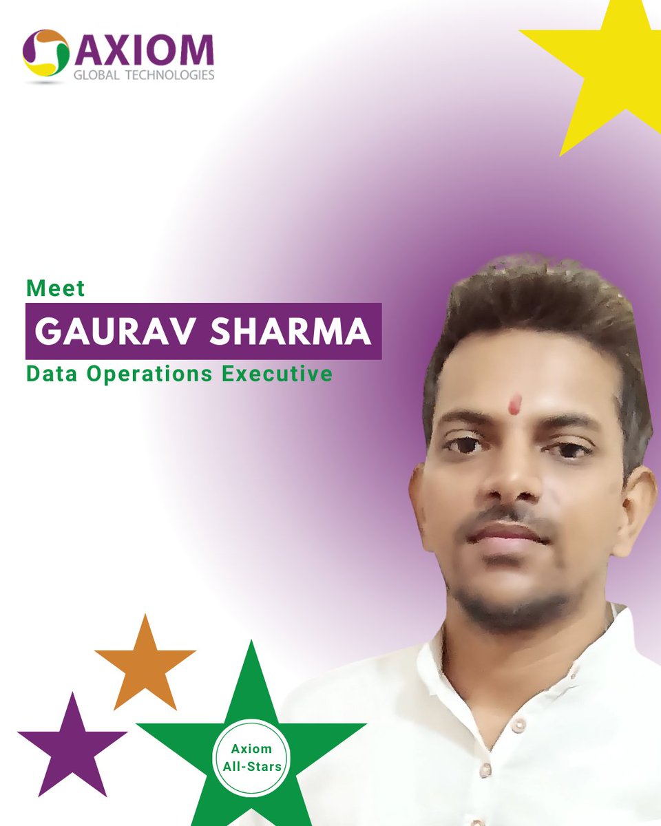 Axiom_Global's tweet photo. Meet ⭐Gaurav Sharma⭐

A data-driven problem solver, Gaurav has played a key role in Axiom’s digital shift—streamlining workflows, reducing errors &amp; boosting efficiency!💡📊

Read more here: https://t.co/f0OxFW3Fy7

#AxiomAllStars https://t.co/ueEdXylpvA