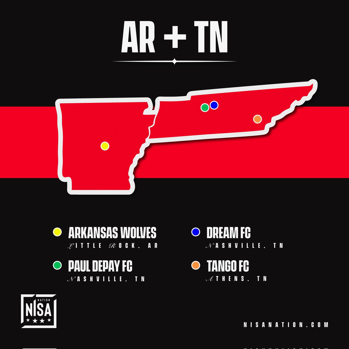 The Arkansas + Tennessee Region is getting ready to dance!

Tango FC Joins NISA Nation!

The Athens, TN-based club enters for the Spring Season 🆕️