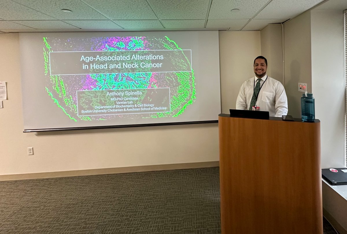 Thesis defense season has started off strong! A HUGE congrats to Anthony Spinella on his thesis about age-associated alterations in head and neck cancer 🥳🥳🥳<a href="/anthspinella/">Anthony Spinella</a>
