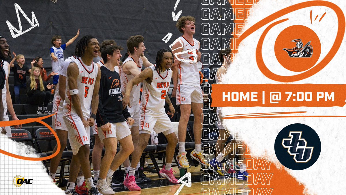 Wear white and pack Seiberling for the last regular season home game tonight against John Carroll at 7pm! 

🎟️ White Out
⏰ 7:00 PM
📍Seiberling Gymnasium
📺 boxcast.tv/view/mbb-vs-jo…..

#BergGang⚔️🏀