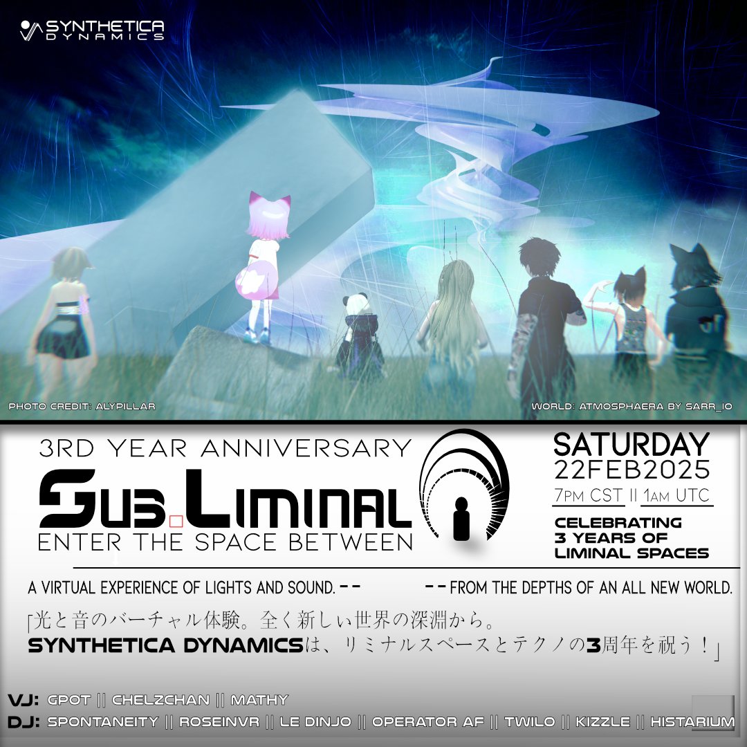 Join us Saturday Feb. 22nd at 7pm CST To celebrate our 3rd birthday! An all new venue is also launching as part of the celebration! 

Music by <a href="/SpontaneityVR/">Spontaneousity</a> <a href="/roseinvr/">roseinvr</a> <a href="/LeDinjo/">leDinjo</a> Twilo &amp; <a href="/histarium/">Histarium</a>
