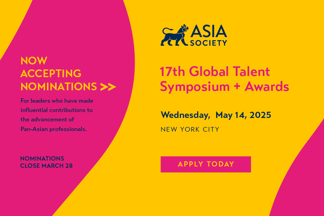 AsiaSociety's tweet photo. Every year, Asia Society celebrates the outstanding contributions of leaders and companies that have demonstrated an exceptional commitment to the advancement of Pan-Asian employees with the Global Talent Symposium and Awards.

Do you know a leader or company that should be honored? Submit a nomination for our Global Talent Impact Awards today!

Find nomination details and submit before March 28: https://t.co/5HEow2alhF