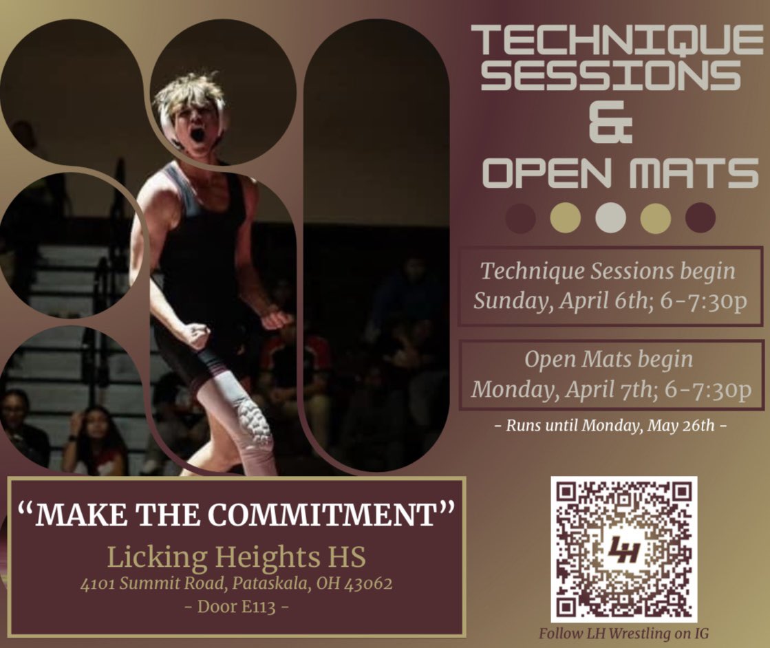 LHHornetsWR's tweet photo. 45 days and counting…
LH-RTC Technique Sessions begin on April 6th; 6-7:30p.
Open Mats begin on Monday, April 7th; 6-7:30p.
OPEN TO ALL!
#MakeTheCommitment https://t.co/AVMVK0UtH9