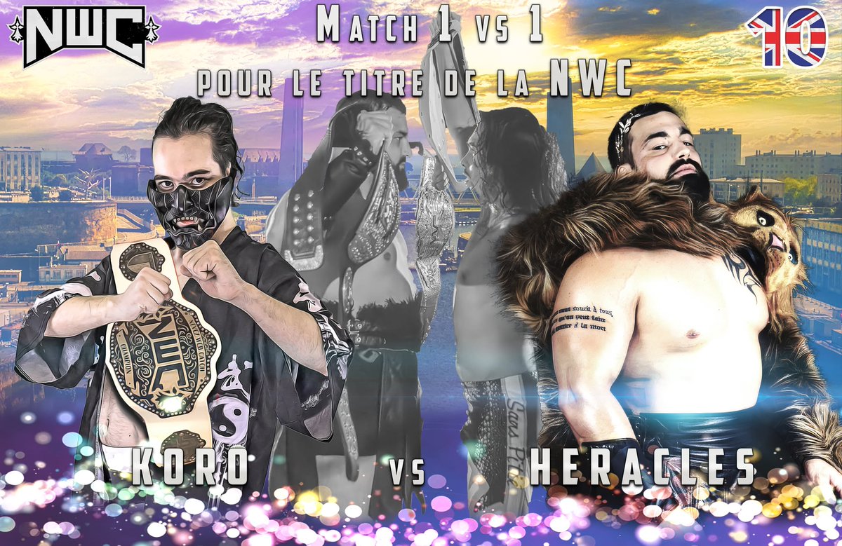 🚨 ANNONCE 🚨

KORO VS HERACLES

Le champion de la NWC Koro remet en jeu sont titre face à The Alpha Male Héraclès 🔥
Un match prometteur à vivre le 22 Février à 19h00 !!!