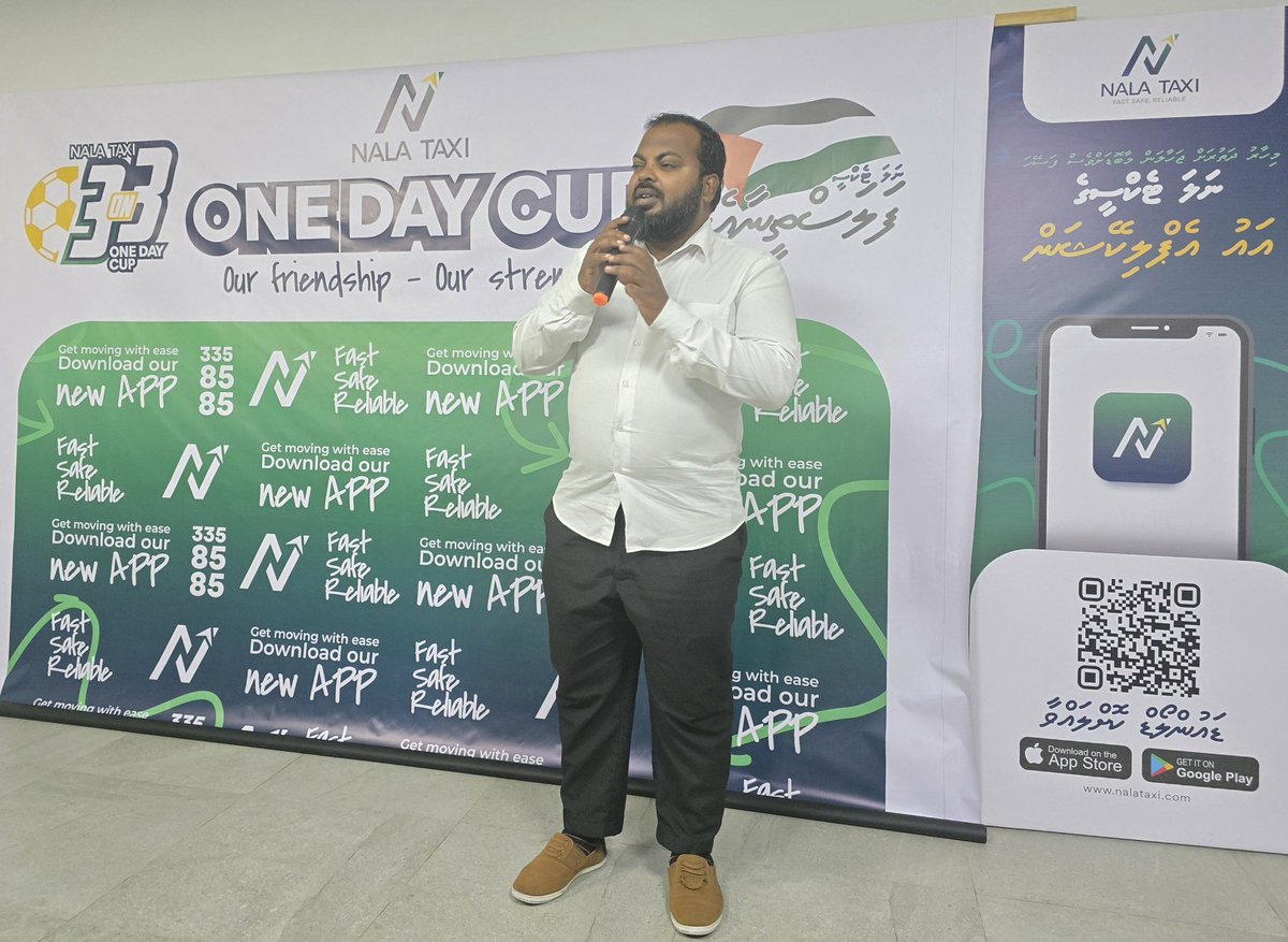 misbah5415's tweet photo. Thank you @ImranMohamed25 and @DriversAssocMV president @IbrahimNiyaz16 for joining @NalaTaxi 2nd one day cup jearsy handover ceremony. 🫡

@taxidrivers_mv 
@DhiTaxiDrivers 
@hasrath_moh5656 
@Adamsaleem3098 
@mohamedshamin10 https://t.co/C9g3uaJESK