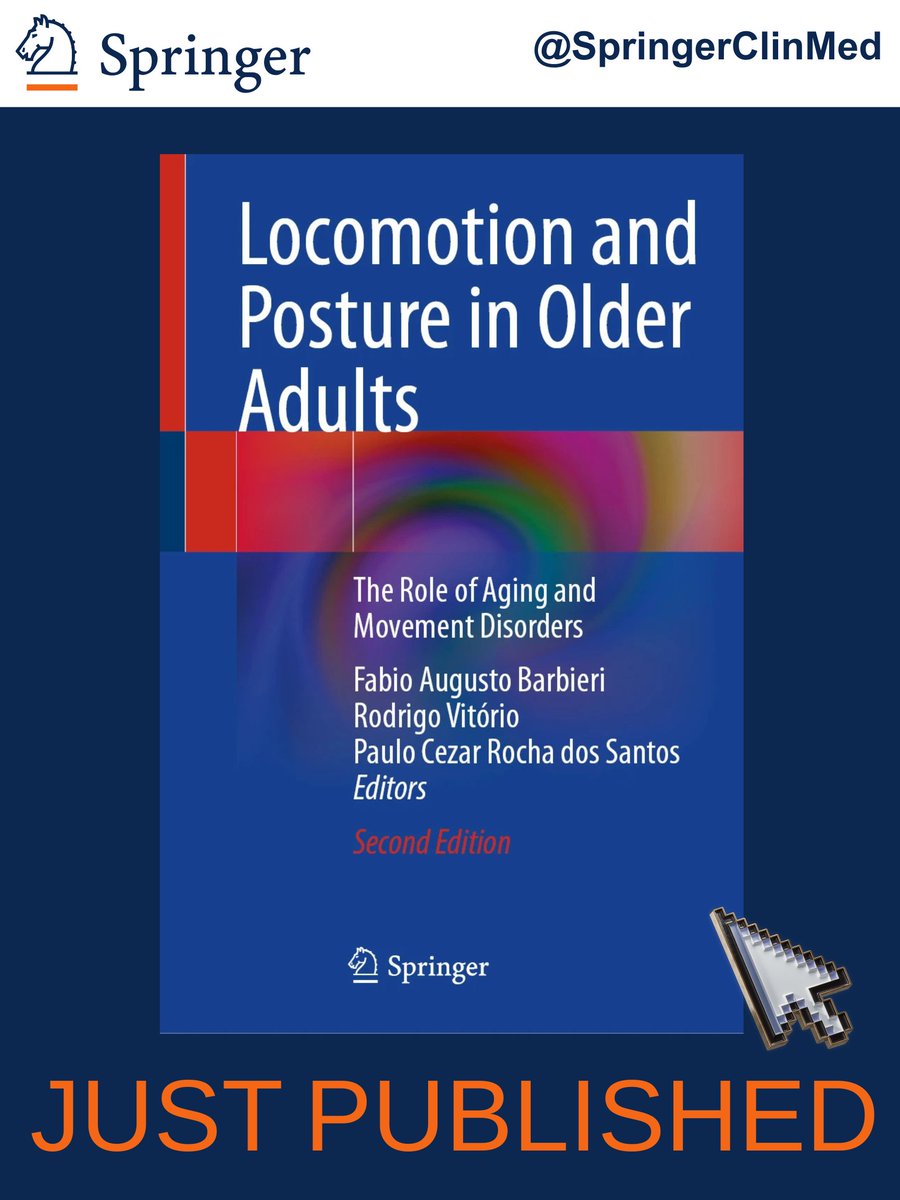 #JustPublish "Locomotion and Posture in Older Adults". This second edition book sheds new light on the effects of #aging and #movementdisorders on movement control during walking and postural tasks. Find it here: link.springer.com/book/10.1007/9…