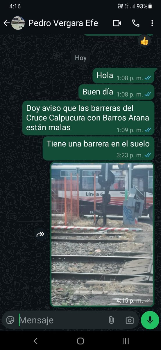 goburgos's tweet photo. @EFE_Araucania @hcarcamo69 @EFETrenesChile desde las 13hrs dando aviso y ni señas de EFE. CRUCE CALPUCURA/BARROS ARANA EN TEMUCO. @municipiotemuco @temucoseguridad @MTTLaAraucania @MTTChile @Fisca_MTT @quepasaraucania @temucotv https://t.co/GS2OSBkh2p