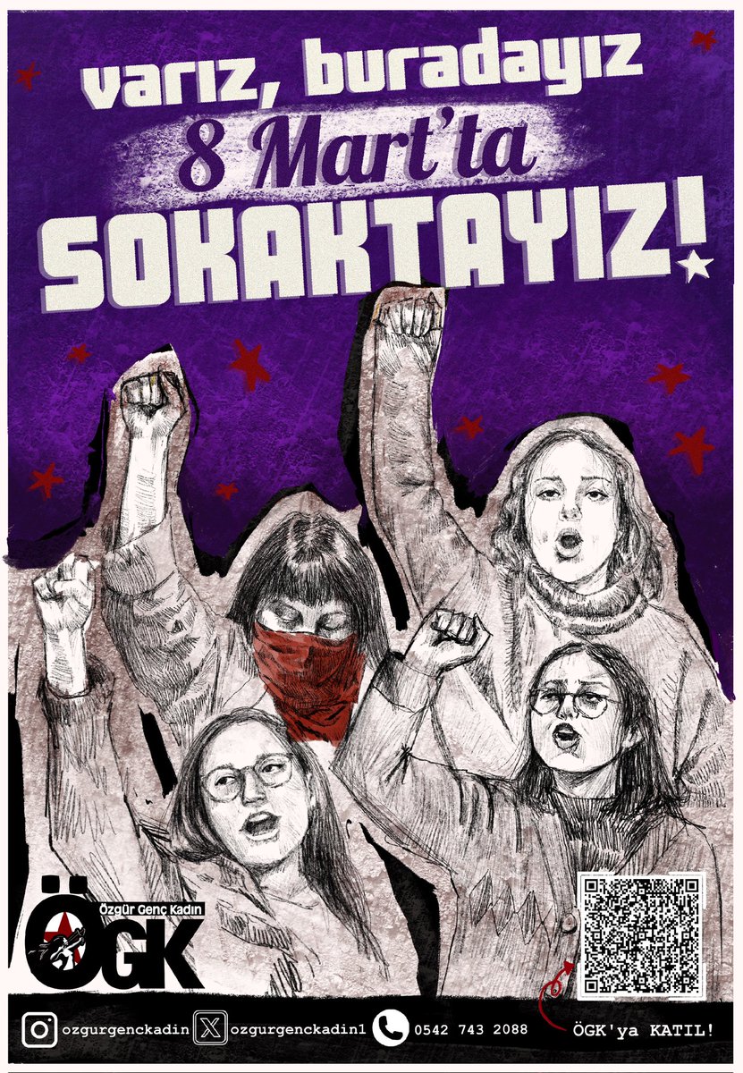2025'i aile yılı ilan edenlere karşı 8 Mart'ta isyan bayrağımızı çekiyoruz 📣

Kadınları yok sayan, şef tipi aile içine hapsetmek isteyen erkek egemenliğine karşı:
Varız, Buradayız, Sokaktayız!

Sen de formu doldur, bize katıl, 8 Mart'ta alanları birlikte dolduralım.👇🏻