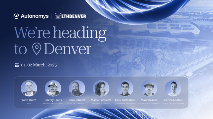AutonomysNet's tweet photo. 1. We're joining web3’s global developer elite in beautiful Colorado for @EthereumDenver 2025! Build, learn &amp; meet with Autonomys at our side-events! 🌄

🧵 Autonomys Side-Events at ETHDenver https://t.co/R3NI5NU4pz