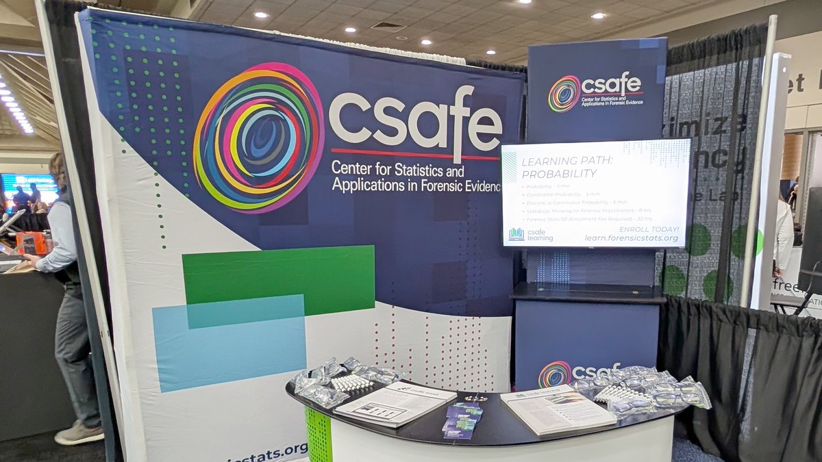 CSAFE at #AAFS2025:
We had a great couple of days in the Exhibit Hall at the AAFS Conference. If you haven't stopped by yet, see us tonight during the Wine &amp; Cheese Reception from 6-8 PM. We're in Booth 704!
forensicstats.org/aafs2025/