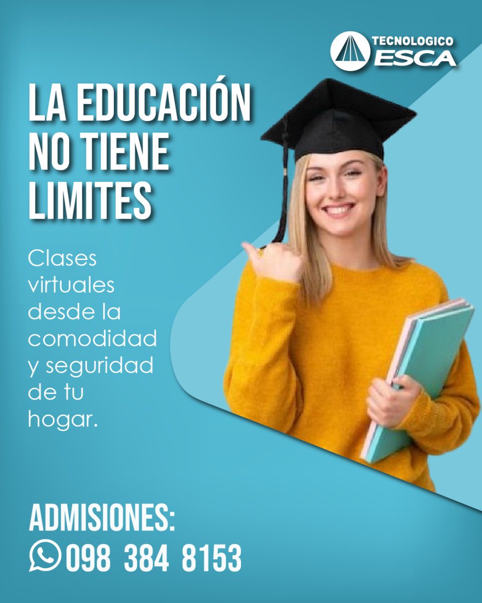 ESCA_tecnologic's tweet photo. ¡ES HORA DE CONVERTIRTE EN PROFESIONAL! 📷 📷 Obtén rápido tu Título de 3er Nivel reconocido por la SENESCYT 📷 Con HORARIOS FLEXIBLES 📷 y Modalidad de tu preferencia: Presencial 📷 o Híbrida 📷 📷 https://t.co/rL4XnGO97M