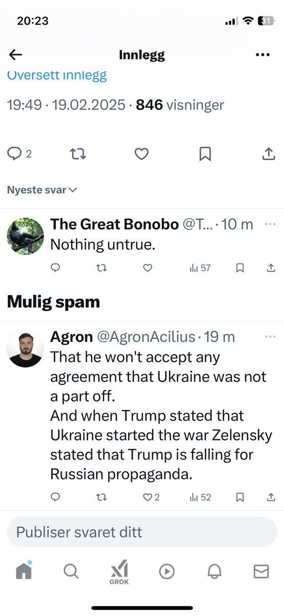 sstians's tweet photo. @AgronAcilius @unique_saffa @visegrad24 Funny that X (Musk) says that your comment is possibly spam https://t.co/qv2YagTpAw