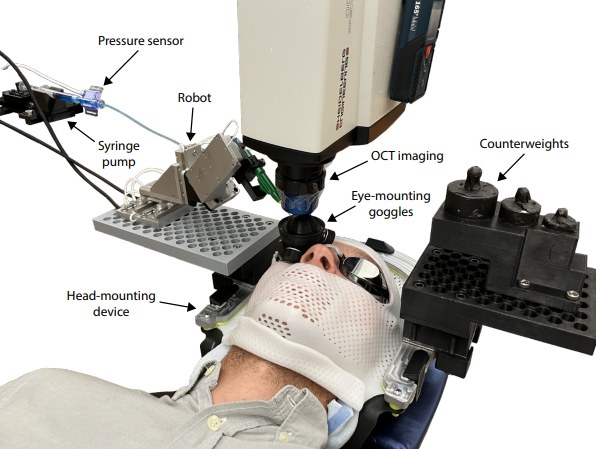 SciRobotics's tweet photo. Scientists have developed a head-mounted, teleoperated surgical robot that can compensate for patients’ natural movements to enable precise #subretinal injections and #bleb formation. @URoboticsCenter
Learn more in Science #Robotics: https://t.co/iPxm5qJPwv https://t.co/0bc6A1ahl6