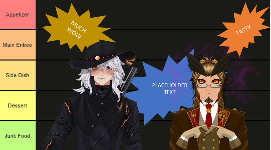 DukeNMaverick's tweet image. VTUBERS! Me and @Grey_Codex will be celebrating my 2 year streaming anniversary and his 1 year affiliate anniversary by doing a VTuber Smash or Pass: Food Edition! I'll be taking EVERYONE's PNGs below! Deadline will be March 22nd as we plan a day to host this! Thank you!